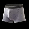 Men's Cotton Boxer Shorts: Peach Heart Print, Breathable, Trendy Double-Layer, Four-Corner Design, Large Size