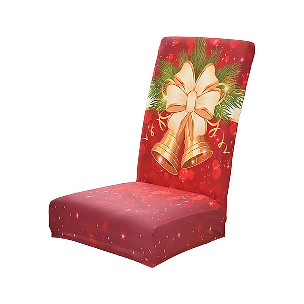 Noel Sandalye Kılıfları, Yüksek Esnek Çıkarılabilir Yıkanabilir Sandalye Koltuğu Koruyucu Kılıf Noel Dekorasyonu İçin Noel Temalı Dekor
