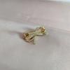 Bow Brooch Buckle Hanging Plating, High-End Temperament Decorative Buckle Fixed Clothes Accessories Women