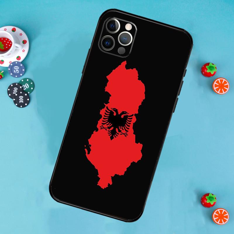 

Albania flag Phone Case For iPhone 17 Air 16 15 14 13 11 12 Pro Max 13 12 mini 15 16 Plus 16e Cover Funda iPhone 11