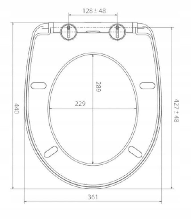 Soft-close Toilet Seat 44x361 Cm