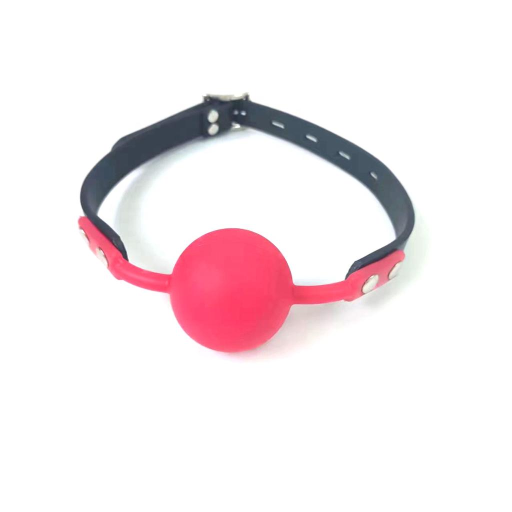 Mouth Gag Sex Toy Colors Silicone Ball Slave Gag With Black PU Leather Straps For Couples Wholesale Of Adult