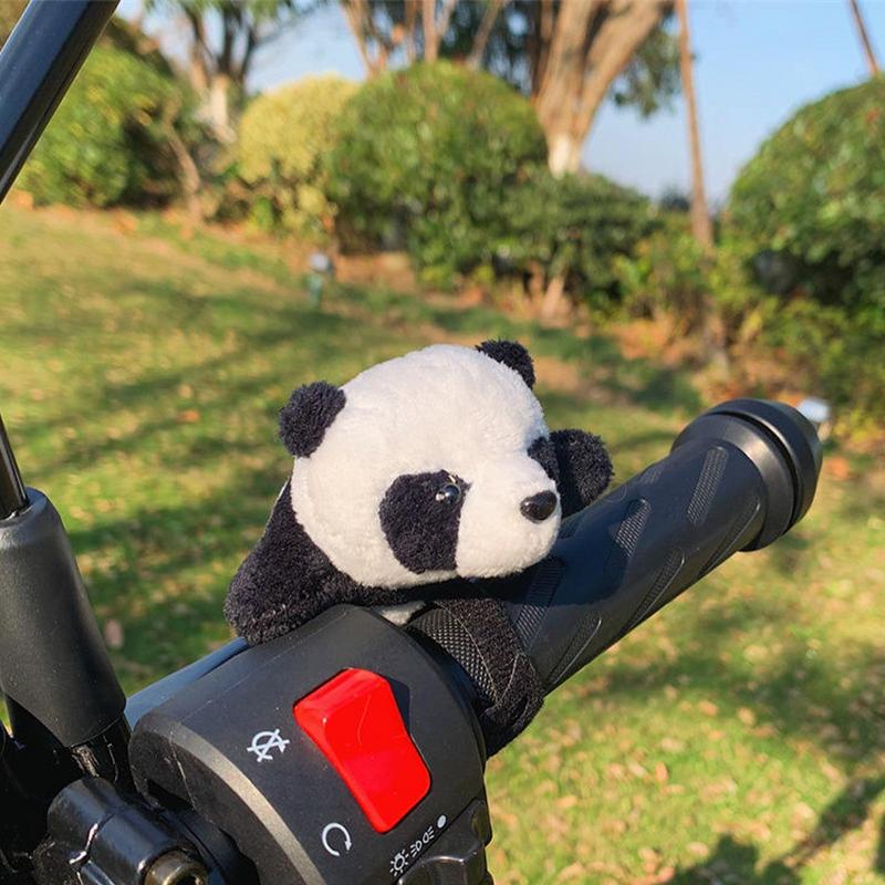Niedliche Cartoon Hai Lenker Dekoration Panda Handpuppe Motorrad Lenker Ornamente Dekorative Fahrradzubehör Für Motorrad