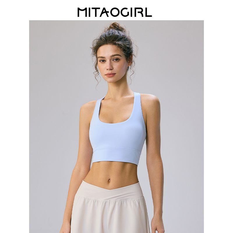 Mitaogirl Kendall Sports Tops Women's Beauty Back Underwear Running Bra I-Shaped Vest Fitness Yoga Wear Summer