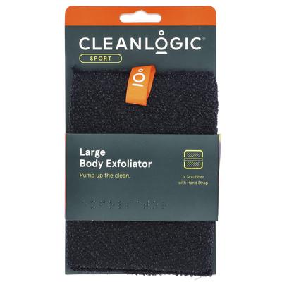 CleanLogic, Sport, Full Body Exfoliator, Large, Black, 1 Piece
