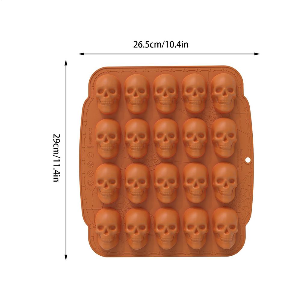 Halloween Molds For Baking Jellies Skeleton Mould 3D Easy Release Reusable Silicone Molds For Candy Chocolate Gummy Halloween