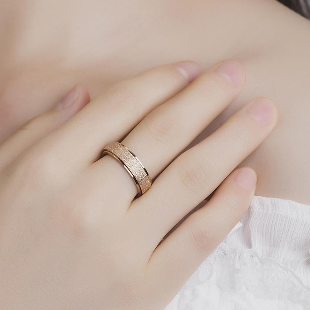 Titanium Steel Rings for Men Frosted Rotatable Couple Ring Women Decompress Rings Fashion Students Rings Jewelry Gift Boys Girls Ring