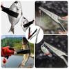 Split Ring Pliers, Crocodile Grip Fish Grabber with Carabiner, Split Ring Opener Ring Pliers for Fishing