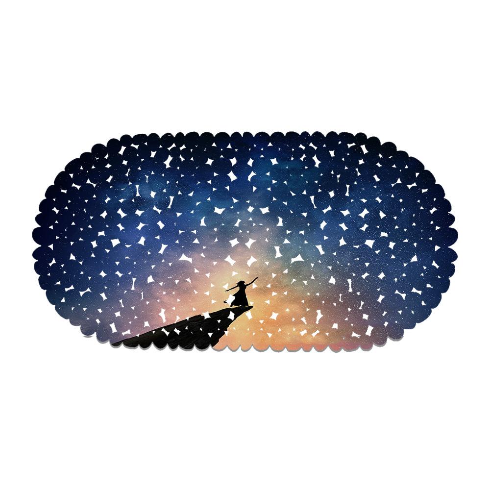 Beautiful Night Sky Picture Balcony Bathroom Mat Hydrophobic Non-Slip Door Mat Swimming Pool Public Places Non-Slip Floor Mat