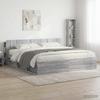 Headboard Cabinet with Storage Grey Sonoma Wood Material