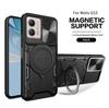 Estojo Elegante para Celular MOTO EDGE 60 PRO/Fusion G85 com Janela Deslizante e Suporte