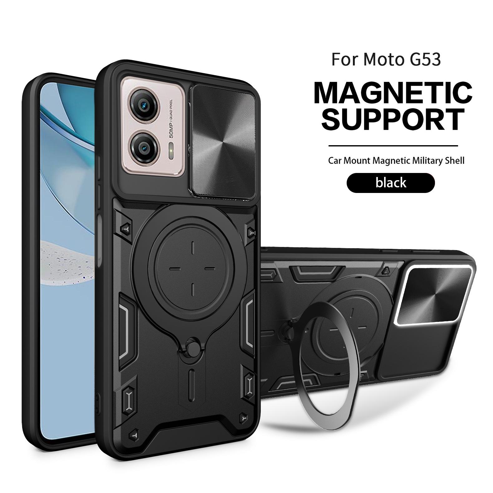 

Stylish MOTO EDGE 60 PRO/Fusion G85 Push-Window Phone Case with Bracket G34 5G чёрный