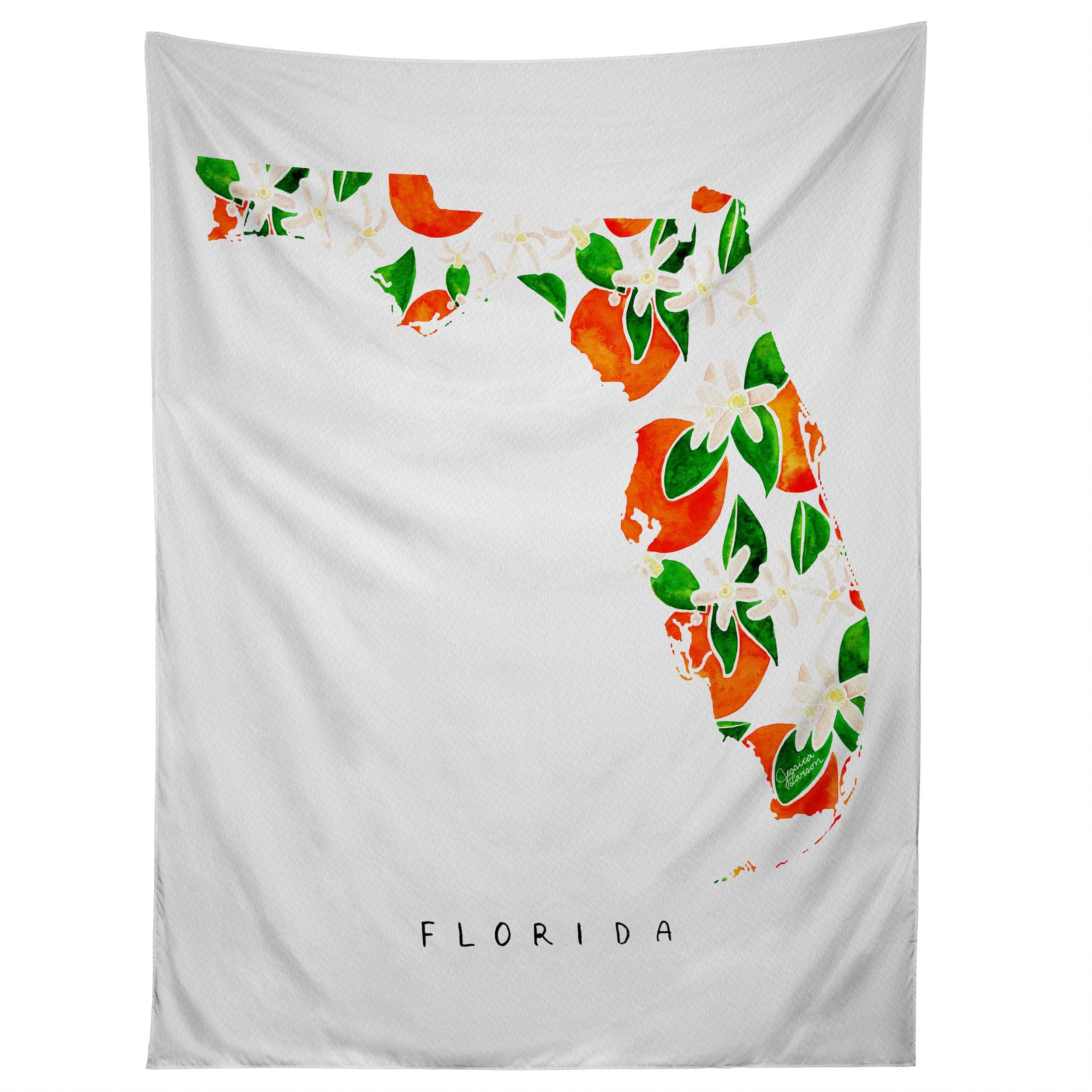 FLORIDA STATE FLOWER ORANGE tapestry 75x100
