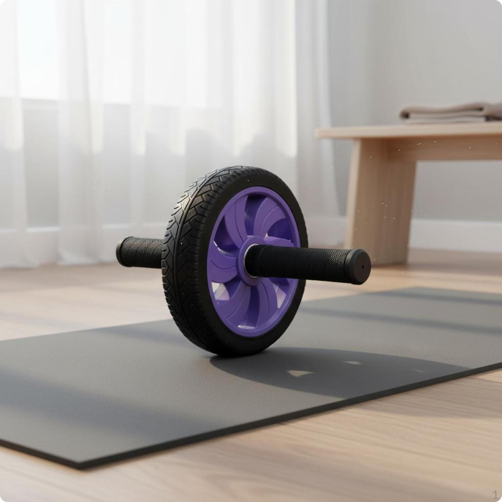 Abdominal Exercise Wheel Textured Grip Handles Ab Treaded Fitness Equipment