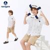 Navigare Boys' Summer Breathable Short Sleeve Shirt
