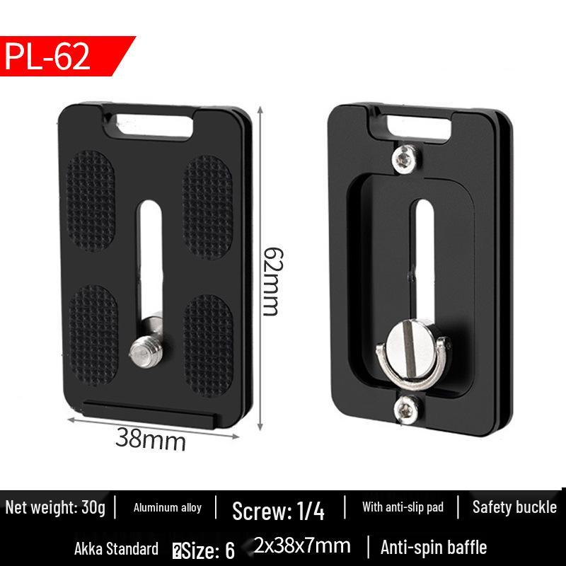Universal Aluminum Alloy DSLR Quick Release Tripod Head & Base - PL Series