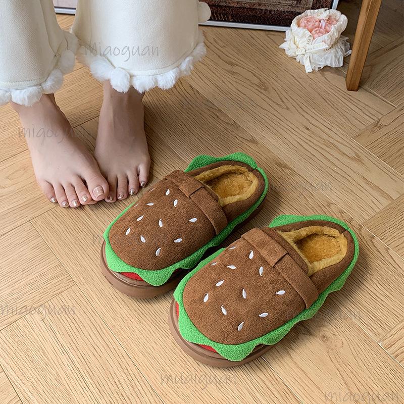 Fashion Autumn Winter Slip on Women Plush Slippers Warm Fashion Mules Indoor Home Slides Comfortable Casual Shoes Lady Zapatos De Mujer