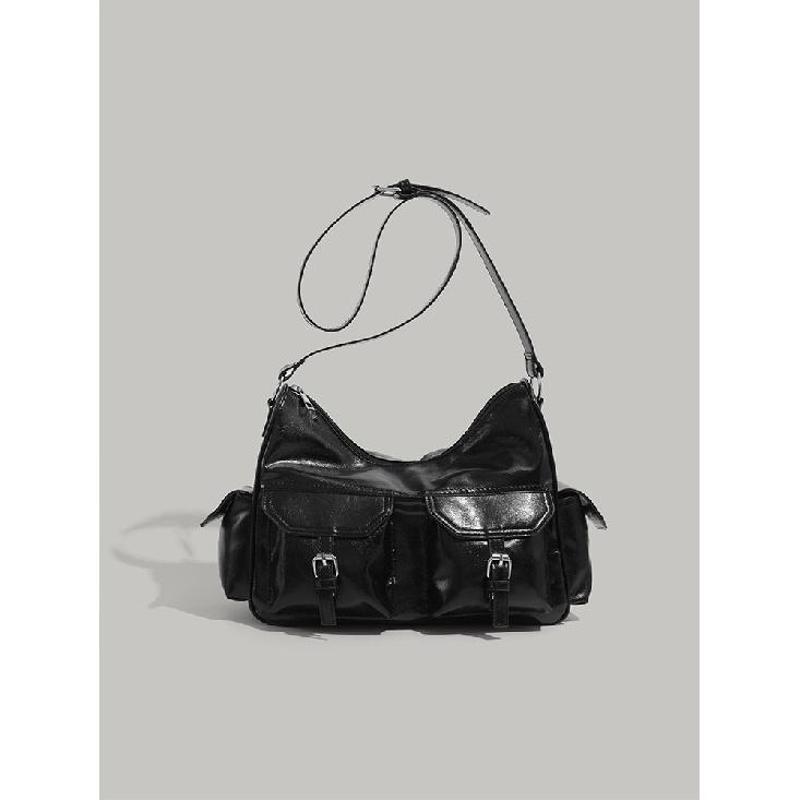 Women's bag 2025 new model motorcycle bag, fashionable commuter tote bag, niche personality multi-pocket shoulder crossbody bag, trendy