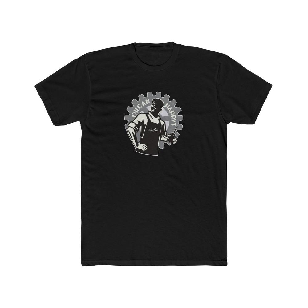 

OILCAN HARRY#039;S Austin gay leather bar Men#039;s Cotton Crew Tee Unisex T-Shirt XL