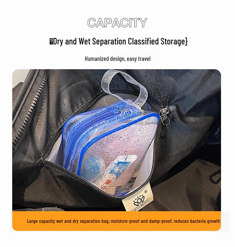 Women's Versatile Cross-Border Fitness Bag: Fashionable Sports Tote for Travel, Short Trips, and Commutes