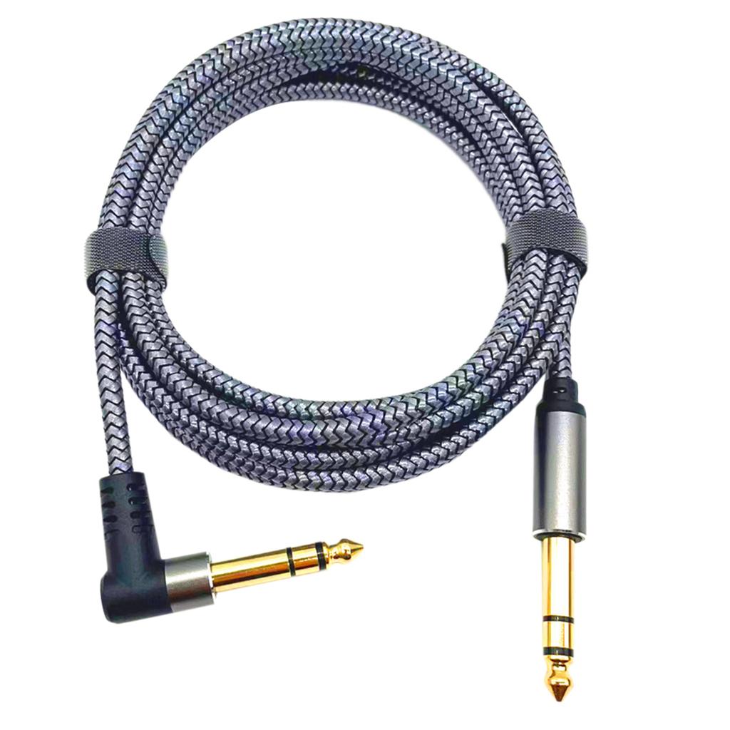 6.35mm to 6.35mm Guitar Cable 1m or 2m Professional Copper Wire Audios Cable Jacks Instrument Cable for Electric Guitar