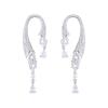 E0244 Personality Ear Jewelry Women'S Long Shiny Zircon Earrings