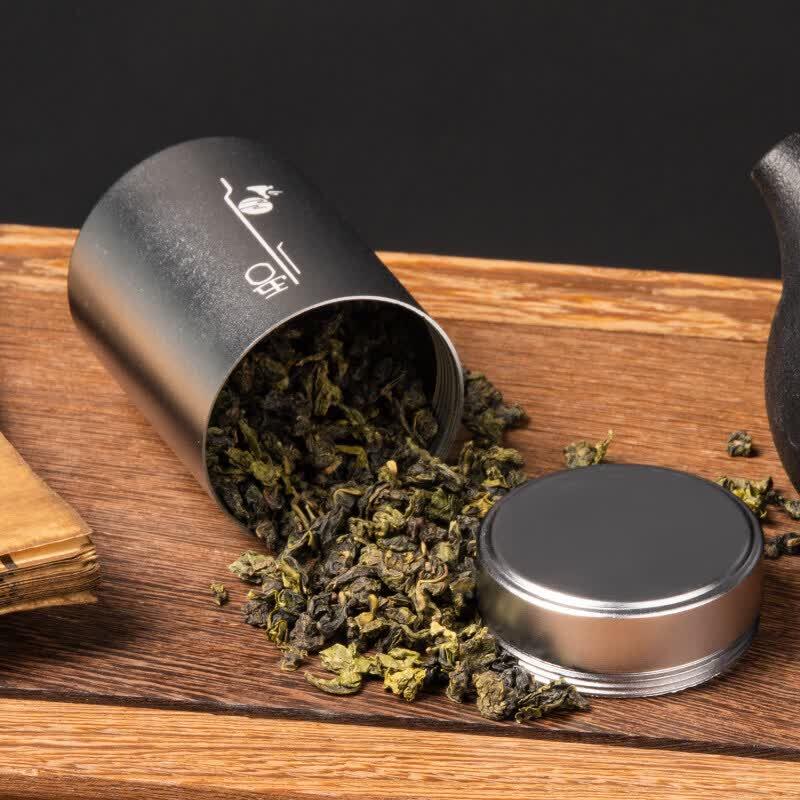UOSO Portable Mini Sealed Aluminum Alloy Tea Caddy