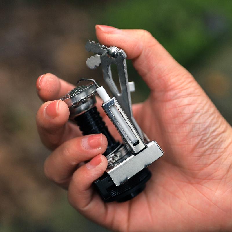 Portable Mini Camping Stove with Integrated Electronic Ignition