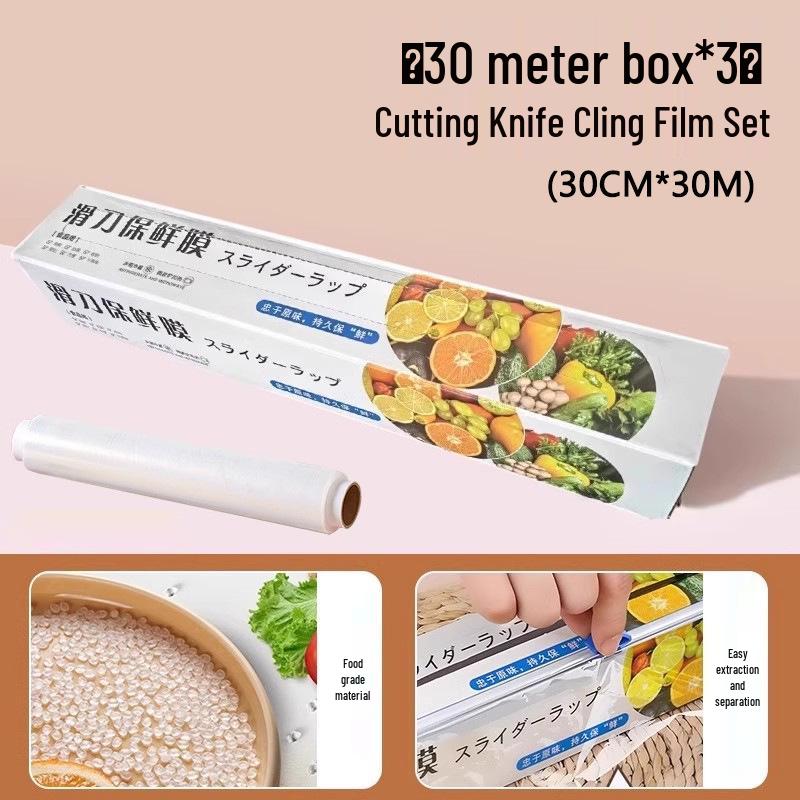 Handreißfreies Frischhaltefolien-Set mit Schneider – Dicke, große Rolle für den Küchengebrauch