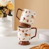 Ceramic Mug Coffee Milk Cup Couple Cup Goblet Glass Cartoon Water Cup Souvenir Birthday Gift
