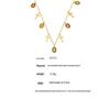 Summer Beach Series: DIY Stainless Steel Pendant Necklace - Cross, Heart, Flower, Queen Card, Zircon Clavicle Chain