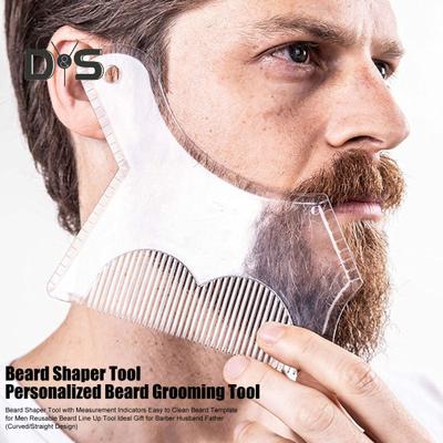 4 Teile/satz Männer Bart Former Kamm Werkzeug Bart Lineup Guide Professionelle Gesichts Haar Ziegenbart Whisker Styling Trimmen Kanten Gestaltung Vorlage Schablone