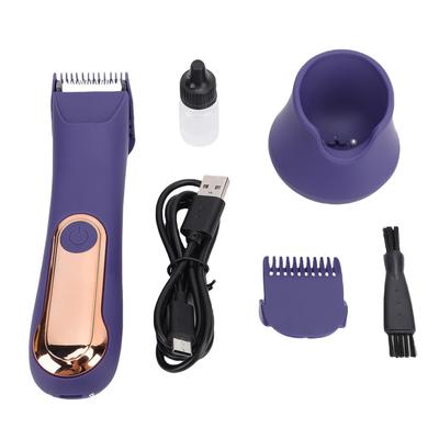 Electric Body Hair Trimmer Water Proof Wet Dry Pubic Hair Groomer Rechargeable for Bikini Area Legs
