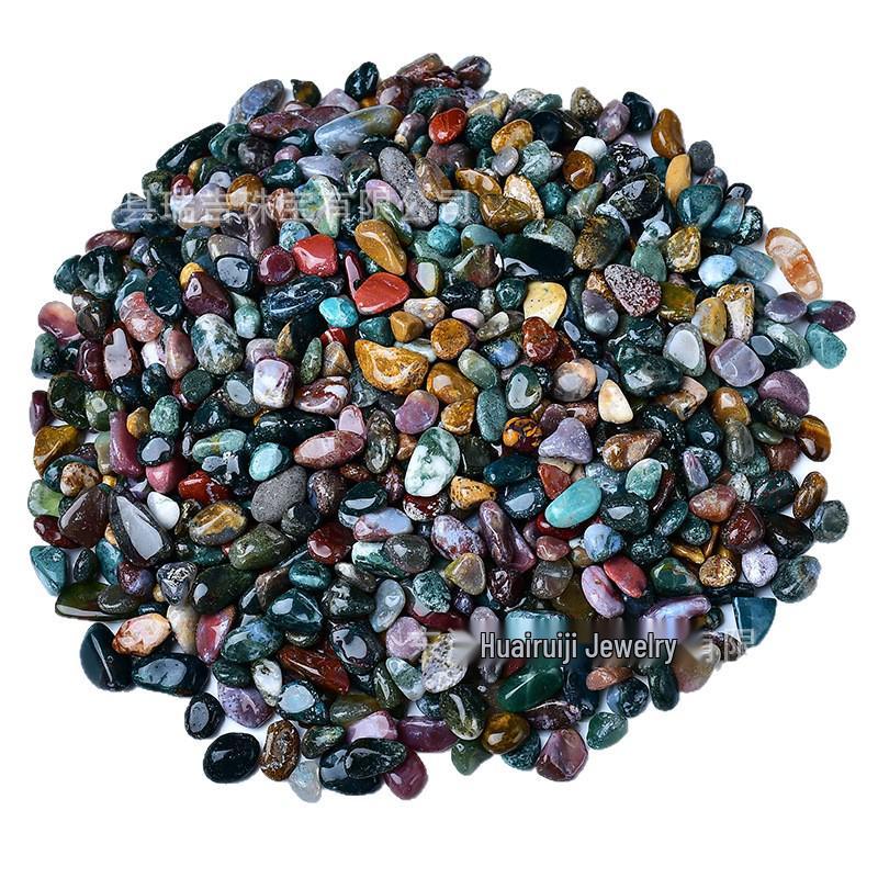 Natural Ocean Jasper and Agate Raw Stone Home Office Decoration 3-5mm 100g