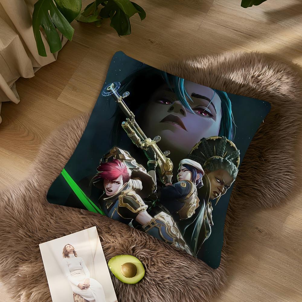 Arcane 2 L-League of L-Legends Pillow Case Living Room Home Sofa Office Shop Cover Printing Comfort Decoration Nordic Simplicity