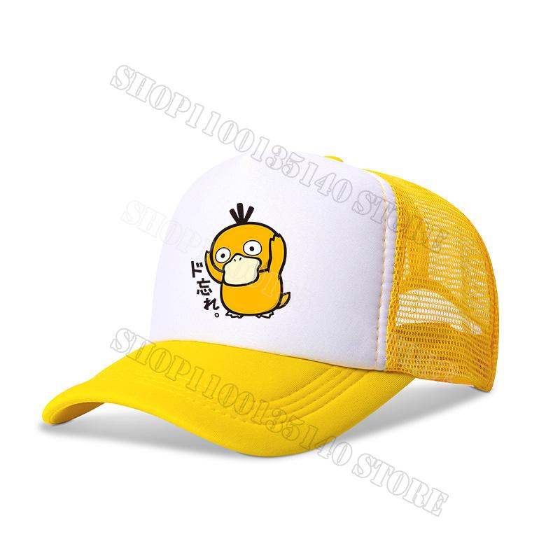 Pokemons Baseball Cap Anime Cartoon Printed Sunshade Peaked Caps Kids Adult Summer Breathable Sunhat Cute Boys Girls Mesh Hats