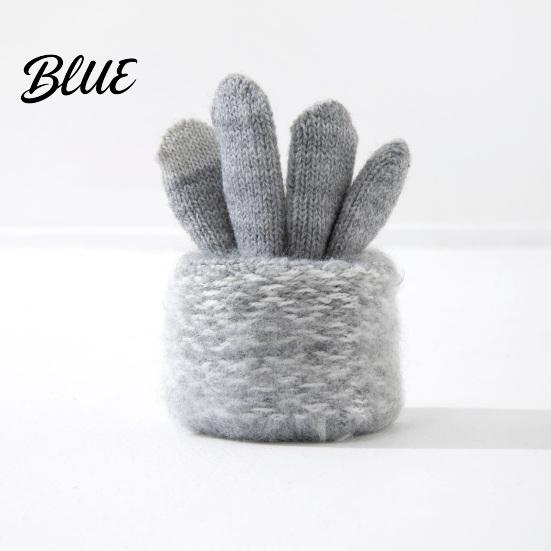 Wind Resistant Thermal Gloves for Outdoor Activities Knit Gloves Thickened Velvet Lining And Elastic Ribbed Cuffs Sports Skiing Extreme Cold