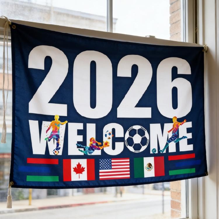 America Canada Mexico Flag 2026 Worlds Cup Flag Banners Outdoor Indoor Yard Garden Lawn Holiday Decoration Banners Sign