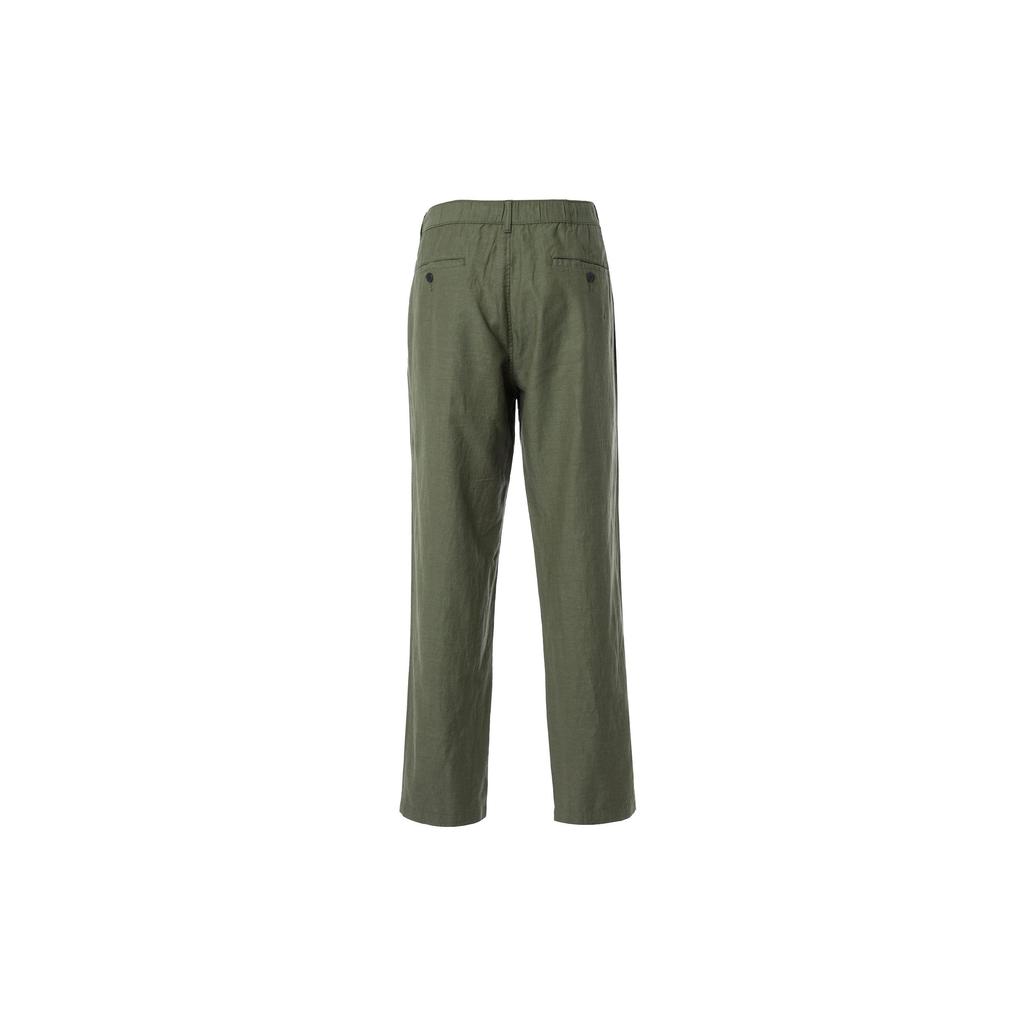 Uniqlo Solid Color Loose Straight Casual Pants Men Bottoms Olive 455497-56