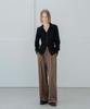 Mosyupamosyu Double Belt Loop Wide Pants [Brown]