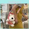 Highland Cartoon West White Terrier Plush Crossbody Bag Outdoor Shoulder Bag