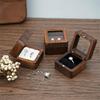 Compact Wood Rings Box Sturdy Rings Case for Engagement Portable Wood Ring Box for Wedding and Proposal Keepsakes