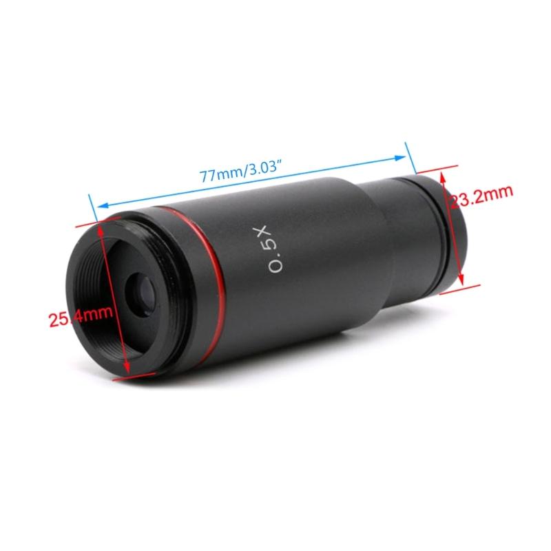 Microscope Adapter 0.5X C Mount Lens Adapter 23.2mm Ports for CCD Camera and Digital Eyepiece