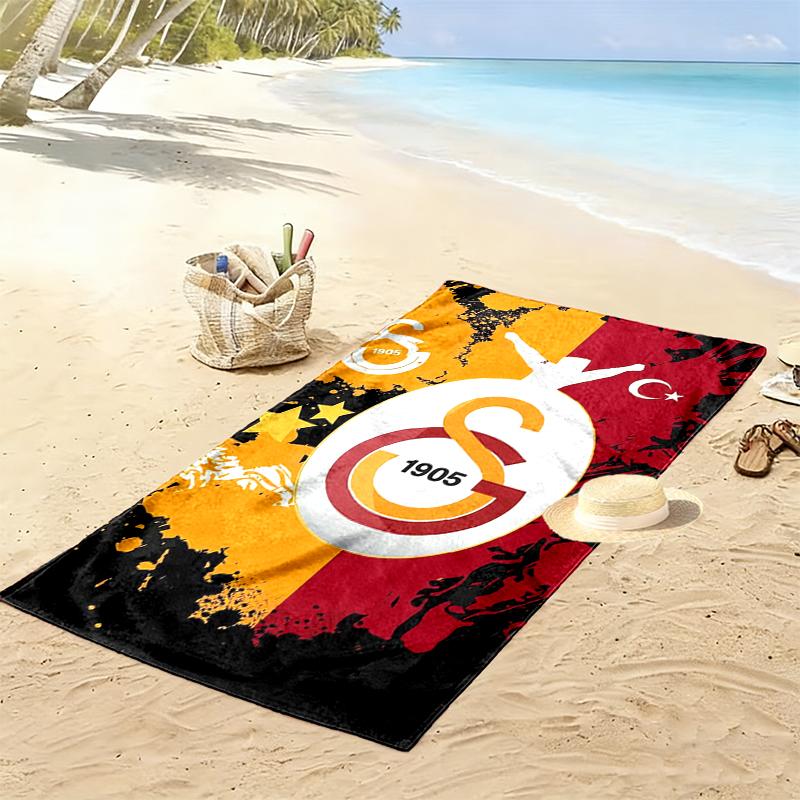 1pz Asciugamano da Spiaggia Galatasaray SK, Asciugamano da Spiaggia Multifunzionale per Attività all'Aperto, Spiaggia, Nuoto e Viaggi