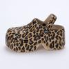 Hole Shoes Women Wear Leopard Print Heightened Platform New Beach Garden Shoes Cool Slippers