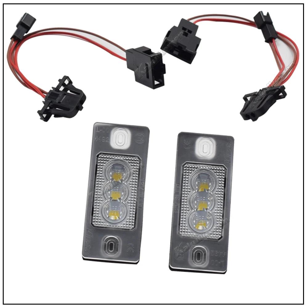 

12V LED License Number Plate Light Lamp White For VW Tiguan 09-12 Golf 5 Touareg Passat B5.5 Car Accessories