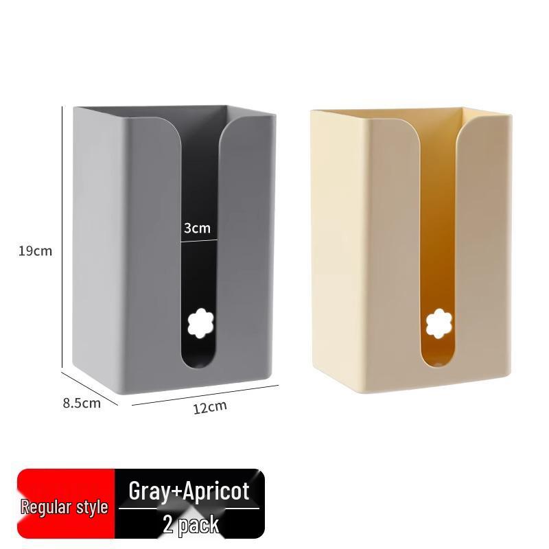 Wall-Mounted Punch-Free Tissue Box with Shelf for Kitchen, Bathroom, and Living Room Storage