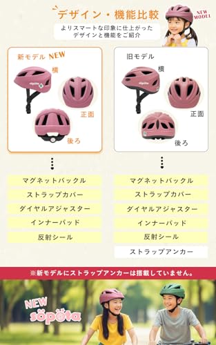 SG Gecertificeerde [Magnetische Gesp] söpöta Kinderfietshelm, SG Standaard, XXS (1-2 jaar), XS (3-6 jaar oud), Peutermaat, SOP-CH (Paars, N