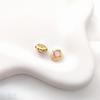 Dull Gold Cat's Eye Stone Spacer Beads with Imitation Jasper for DIY Bracelets and Necklaces