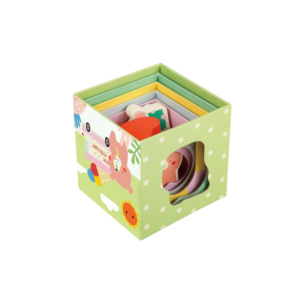Classic World Forest Stacking Cubes, Stacking Blocks, Educational Toy for Ages 1.5, 2, 3, 4, Nesting Toys, Gift for Birthdays, Baby Showers, and Other